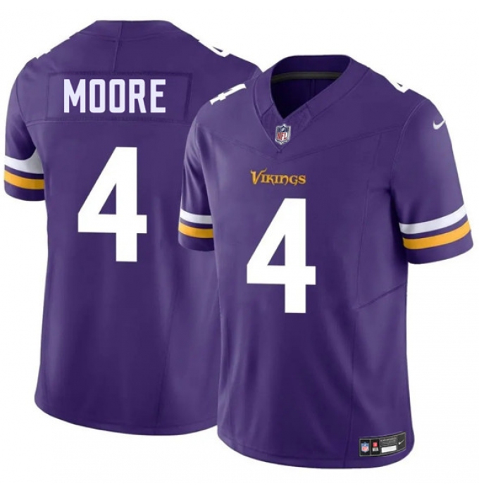 Men's Minnesota Vikings #4 Rondale Moore Purple 2025 F.U.S.E. Vapor Untouchable Limited Football Stitched Jersey
