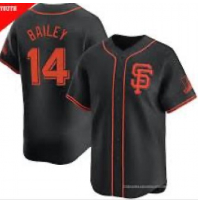 Men's San Francisco Giants #14 Patrick Bailey Black 2024 AlternateLimited Stitched Baseball Jersey