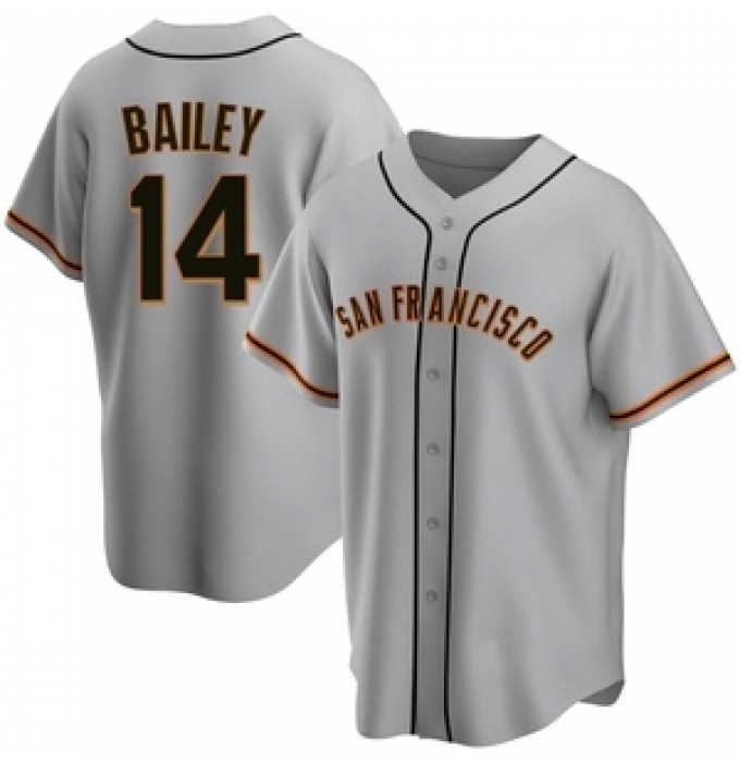 Men's San Francisco Giants #14 Patrick Bailey Gray Cool Base Stitched Baseball Jersey