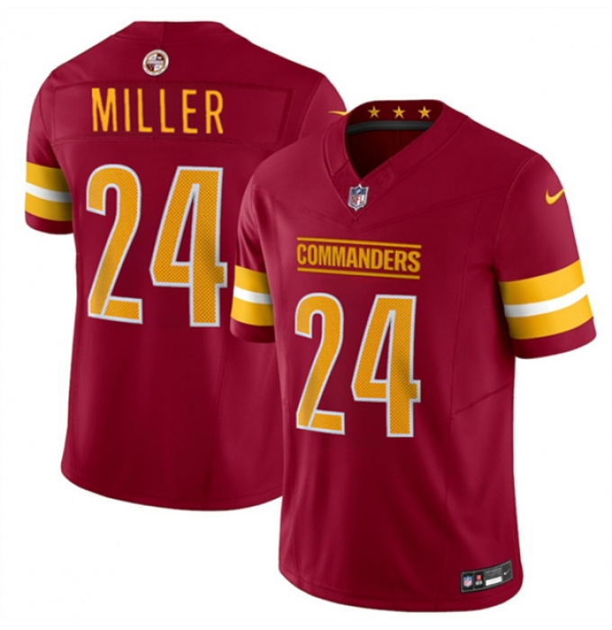 Men's Washington Commanders #24 Von Miller Burgundy 2025 F.U.S.E. Vapor Limited Football Stitched Jersey