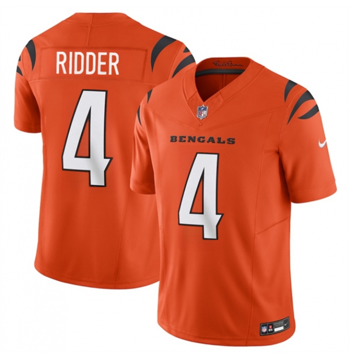 Men's Cincinnati Bengals #4 Desmond Ridder Orange 2025 F.U.S.E. Vapor Untouchable Limited Football Stitched Jersey