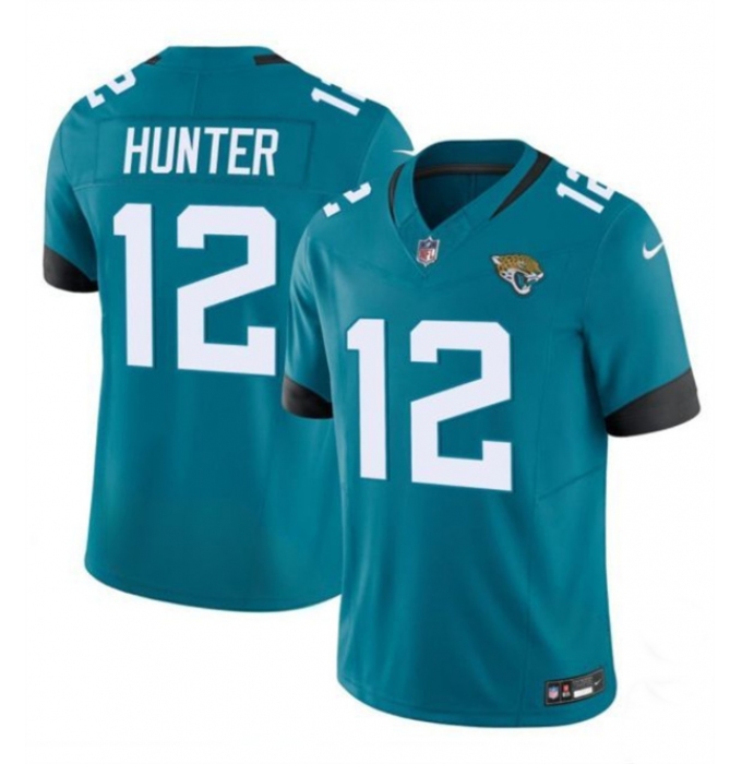 Men's Jacksonville Jaguars #12 Travis Hunter Teal 2025 Draft F.U.S.E. Vapor Untouchable Limited Football Stitched Jersey