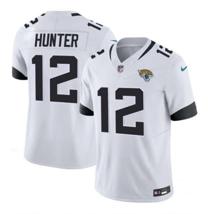 Men's Jacksonville Jaguars #12 Travis Hunter White 2025 Draft F.U.S.E. Vapor Untouchable Limited Football Stitched Jersey